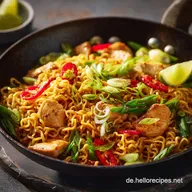 AsiaNudelpfanne mit H&uuml;hnchen: Blitzschnelles Feierabend-Rezept in 25 Minuten