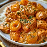 Asiatisches Kokoscurry mit Mirabellen und H&auml;hnchen