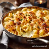 Mac and Cheese Klassisches Rezept mit K&auml;sekruste und creamy Sauce