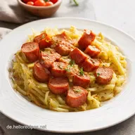 Krautpfanne mit Wurst Blitzrezept in 30 Minuten