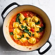 One Pot Cremige SpinatTomaten Tortellini Blitzrezept f&uuml;r Genie&szlig;er