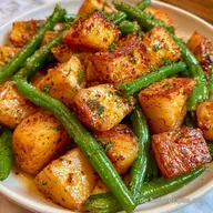 Bohnenpfanne mit Kartoffeln: Knusprig
