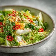 Chinakohl Salat mit Sesam Dressing Geheim f&uuml;r 4 Portionen