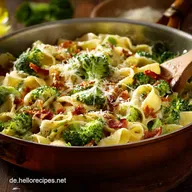 Cremige Brokkoli Pasta One Pot Schnell vegetarisch und mit wenig Abwasch