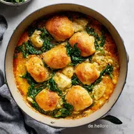 Cremige H&auml;hnchenPilzSpinatPfanne Mein schnelles Familienrezept