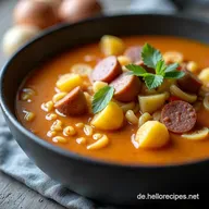 Cremige KartoffelWurstSuppe Omas Rezept nur besser