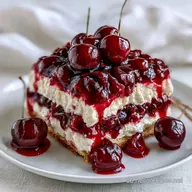Einfaches Dessert mit Kirschen: Cremig