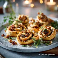 Fingerfood Pikante Bl&auml;tterteigSchnecken f&uuml;r die schnelle Party