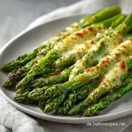 Gr&uuml;ner Spargel mit Parmesan im Airfryer