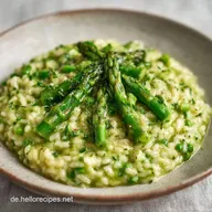 Gr&uuml;ner Spargel Risotto Thermomix: Cremig