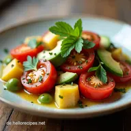 GurkenTomatenAvocadoSalat Sommerfrische einfach