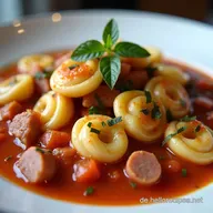 Herzhafte WurstTortelliniSuppe Omas Geheimrezept