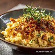 K&auml;sesp&auml;tzle Rezept einfach Schw&auml;bischer Seelenw&auml;rmer mit R&ouml;stzwiebeln