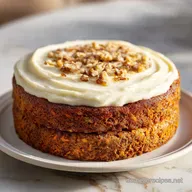 Keto M&ouml;hrenkuchen mit Frischk&auml;seglasur