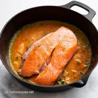 Knuspriger Lachs in der Pfanne braten Einfach Lecker