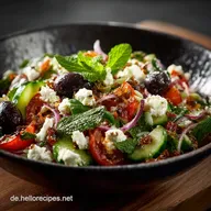 Kritharaki Salat mit Feta Griechischer Sommerhit schnell gemacht