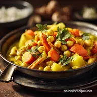 K&uuml;rbiscurry mit knusprigen Kichererbsen Das vegane Soulfood Rezept