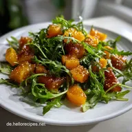 Lukewarm Pumpkin Arugula Salad: Perfekt ger&ouml;stet mit Ahorn