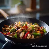 Leichte asiatische PuteNudelPfanne: Turbo-Wok in 30 Min.