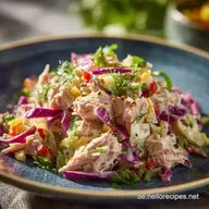 Leichter Thunfischsalat: Cremig, Low Carb und fertig in 15 Minuten.