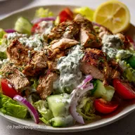 H&auml;hnchen Salat Low Carb: Saftig Mayo-frei mit Joghurt