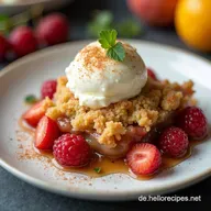 Pfirsich Cobbler Easy Recipe with Omas StreuselGeheimnis