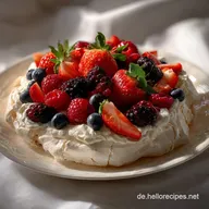 Pavlova Rezept mit frischen Beeren