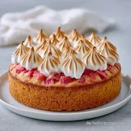Rhabarberkuchen mit Baiser in 1 Stunde