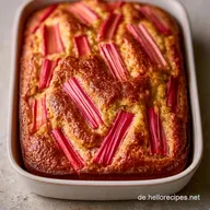 Rhabarberkuchen vom Blech f&uuml;r 12 Personen
