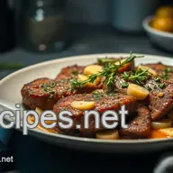 Zartes Rezept Rinderfilet: Mit Kr&auml;uterkruste & Rotwein-Schalotten!