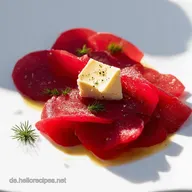 Rote Bete roh essen Mein einfaches Carpaccio mit Ziegenk&auml;se