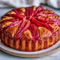 Rhabarber R&uuml;hrkuchen mit Dinkelmehl