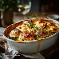 Zucchini Auflauf: Saftiger Klassiker mit Bergk&auml;se-Deckel