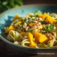 Mango Erdnuss Pasta Veganes Schnelles Abendessen unter 30 Min