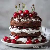 Schwarzw&auml;lder Kirschtorte mit Dinkelmehl f&uuml;r 16 Personen