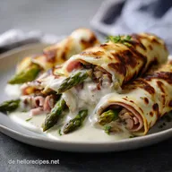 SpargelSchinken Pfannkuchen: Herzhafte R&ouml;llchen &agrave; la Cr&egrave;me