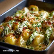 SpargelKartoffelAuflauf mit Hollandaise und Schink Das beste Gratin