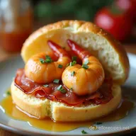 Herzhafte Bacon Onion Cheese Rolls with MohnHonigGuss Mein bestes Rezept
