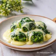 Spinatkn&ouml;del mit K&auml;sesauce (4 Portionen)
