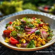 Street Corn Nudelsalat mit Joghurt-Limetten-Dressing