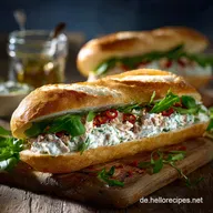&Uuml;berbackenes Thunfisch Baguette: Herzhaft, cremig und superschnell fertig