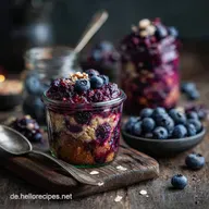 Vegane Blaubeer Muffin Overnight Oats: Der 10-Minuten Meal Prep Hit