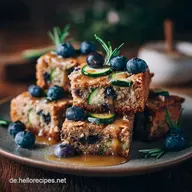 Vegane Blondies mit Zucchini und Blaubeeren: Der saftige Genuss