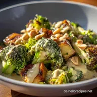 Schnelle Vegane BrokkoliGem&uuml;sepfanne mit cremiger Erdnussso&szlig;e