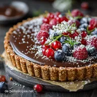 Vegane Schokotarte: Samtige Ganache-F&uuml;llung mit Kokosmilch-Basis