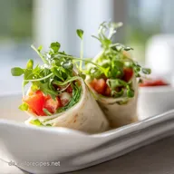 Wrap R&ouml;llchen Rezept: Frischk&auml;se, Rucola, Tomaten
