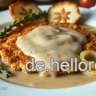 Herzhaftes Zwiebel Sahne-Schnitzel mit Zwiebelsuppe &ndash; Ein Familienliebling