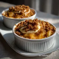 Zimtcreme mit Bratapfel Streuseln: Cremiges Dessert