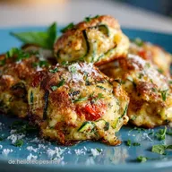 Zucchini Parmesan PufferBites Knuspriges Low Carb Sommeressen