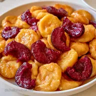 Zwetschgenkn&ouml;del mit Kartoffelteig